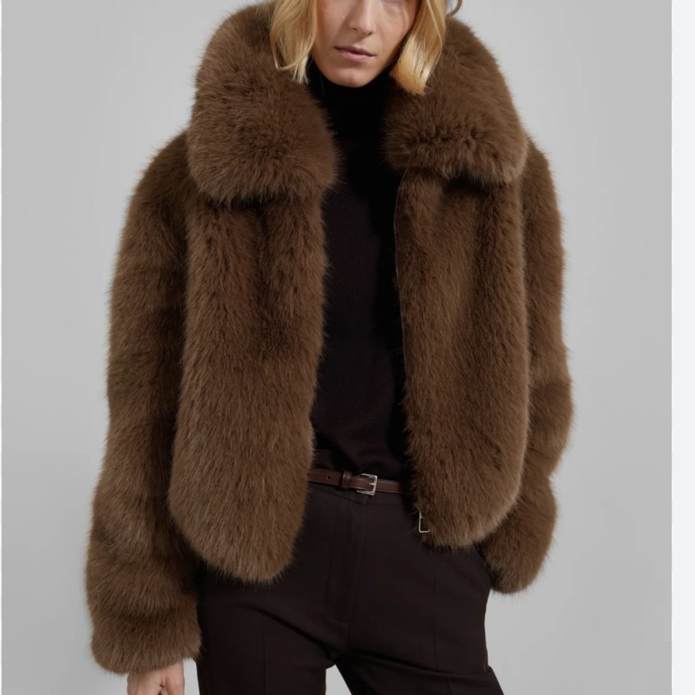 The Frankie Shop Hope fur bomber jacket